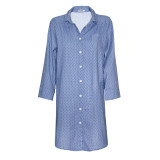 Tunika flanelowa m.F-058 niebieska z kropkami TM Jarosław