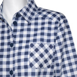 Tunika flanelowa m.F-058 niebieską kratę TM Jarosław