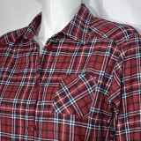 Tunika flanelowa m.F-058 bordowa komórka TM Jarosław