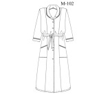 Szlafrok flanelowy Lux m.102 kwiaty TM Jarosław