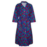 Szlafrok flanelowy Lux m.102 niebieski TM Jarosław