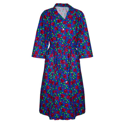 Szlafrok flanelowy Lux m.102 niebieski TM Jarosław