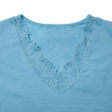 Koszula nocna dziana z elastanem m.F-124 niebieska TM Yaroslav