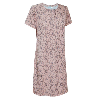 Koszula nocna dzianina m.F-131 kwiaty na brzoskwini TM Yaroslav