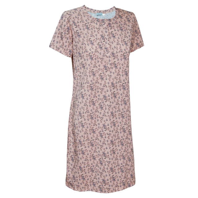 Koszula nocna dzianina m.F-131 kwiaty na brzoskwini TM Yaroslav