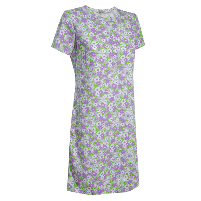 Koszula nocna dzianina m.F-131 kwiaty na szary TM Yaroslav