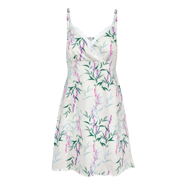 Koszula nocna m.F-121 białe kwiaty bawełniany TM Jarosław