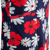 Sukienka dzianina m.F-078 kwiaty na niebiesko bawełna TM Yaroslav Sukienka dzianina m.F-078 kwiaty na niebiesko bawełna TM Yaroslav