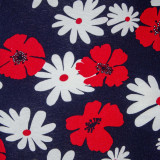 Sukienka dzianina m.F-078 kwiaty na niebiesko bawełna TM Yaroslav Sukienka dzianina m.F-078 kwiaty na niebiesko bawełna TM Yaroslav