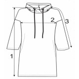 Sukienka z kapturem m.F-471 dis.5 jersey/dwunitkowa TM Yaroslav