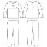 Garnitur jersey m.F-221 kwiaty na musztardzie TM Yaroslav