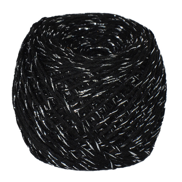 Przędza akrylowa 33/13 z lureksem czarnym 50g/125m TM Yaroslav