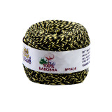 Przędza bawełna 14/4 melanż nr.300/500 żółto-czarny 50g/175m TM Jarosław