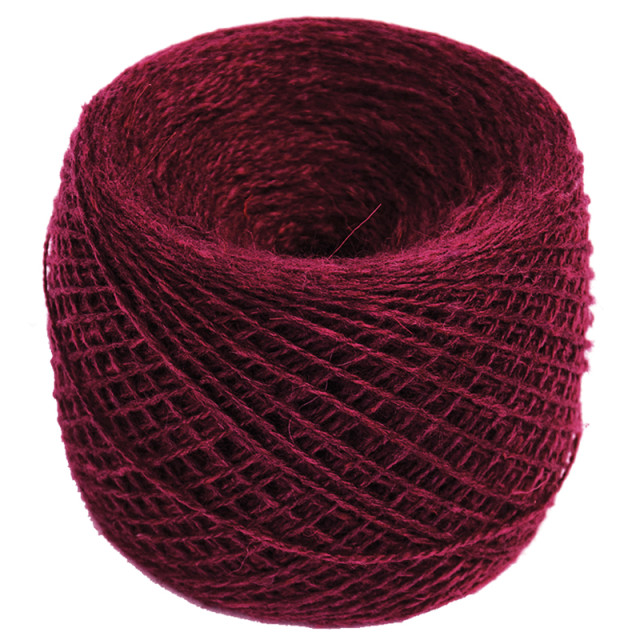 Przędza z wełny merynosowej 10/2 №12 bordowa 100g/500m TM Jarosław