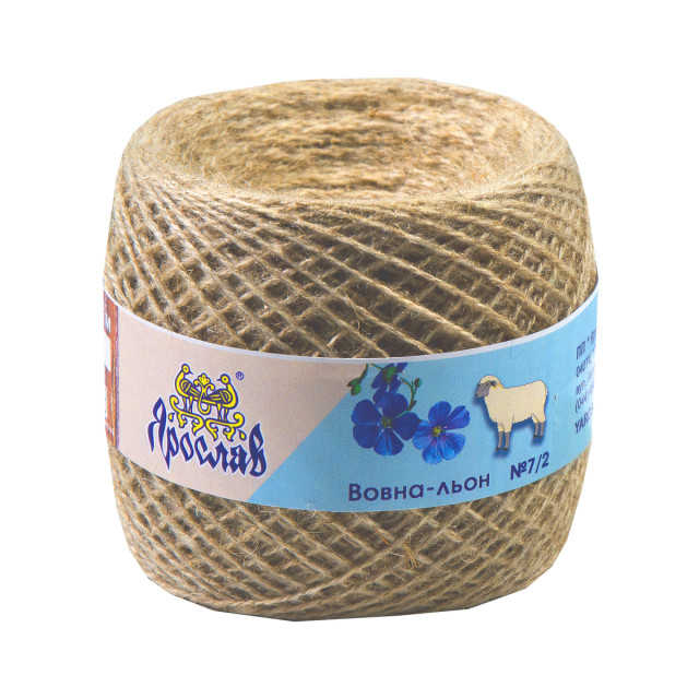 Przędza wełna-len 7/2 beż 100g/350m TM Jarosław