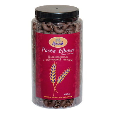 Makaron Rogi są wyjątkowe z czarnej pszenicy 450 g w słoiku TM Jarosław