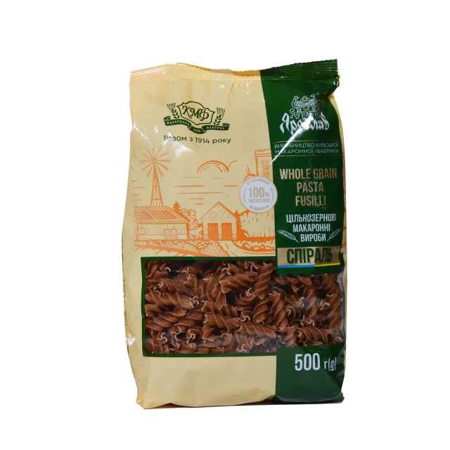 Produkty makaronowe Spirala pełnoziarnisty 500g TM Yaroslav